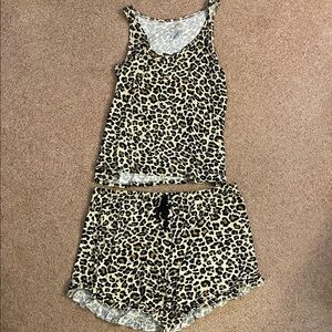 Posh Peanut Leopard Print Pajama Set